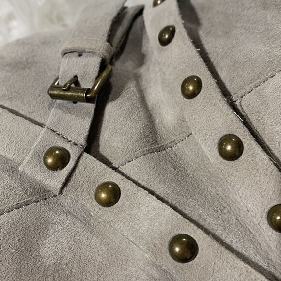 🟢3 items for $20—//BP Kolo Suede Leather Bootie Studded Ankle Strap Flared Heel - Picture 6 of 12